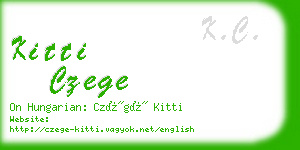 kitti czege business card